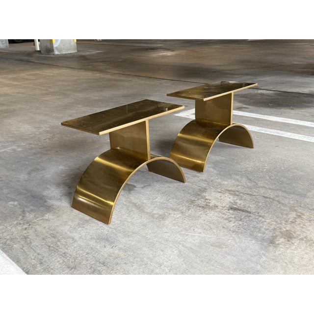 Postmodern Vintage Post Modern Cb2 Side Tables by Kaiser Newman - A Pair For Sale - Image 3 of 15