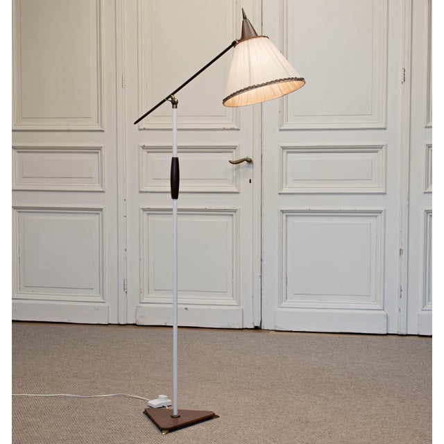 1950s Italian Floor Lamp in Brass and Teak from van Doorn Culemborg, 1950s For Sale - Image 5 of 11