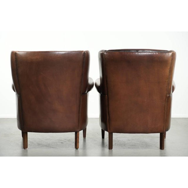 English Sheepskin Wingbacks with Colors, Set of 2 For Sale - Image 3 of 18