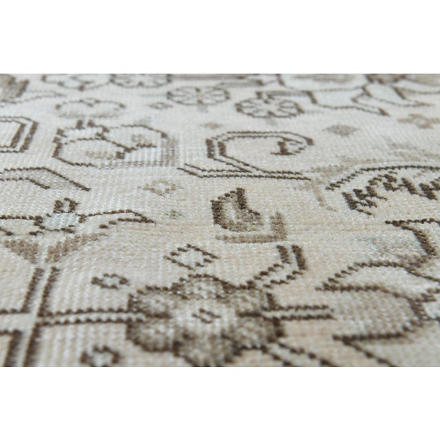 Textile 1970s Vintage Persian Handmade Wool Cotton Orange Area Rug For Sale - Image 7 of 11