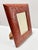 Vintage Tooled Leather Picture Frame With Leaf Motif, Holds 4x6 Photo For Sale In Louisville - Image 6 of 12