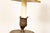 A pair of 19th-century gilded wood two-arm wall sconces with scrolling, acanthus-leaf-carved arms, tulip-shaped bronze...