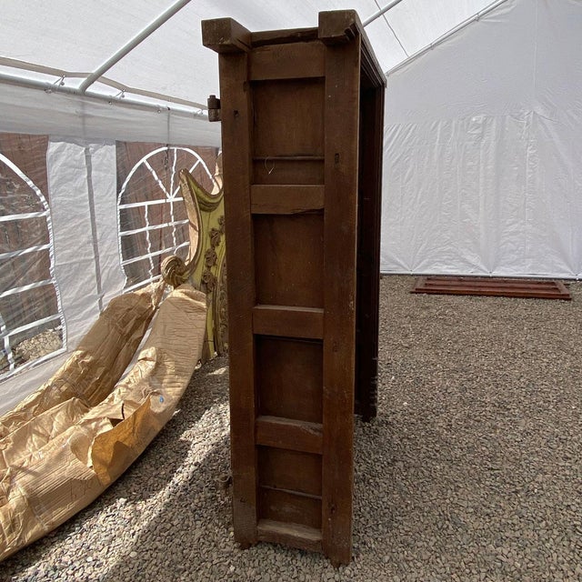 Wood Indo-Portuguese Teak Double Door With Deep Surround For Sale - Image 7 of 10