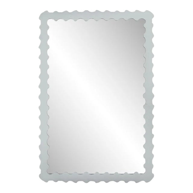 Fleur Home Audubon Bamboo Rectangle Mirror in Pelican Gray, 24x36 For Sale