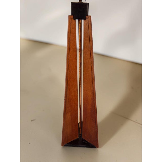 Vintage Art Deco Floor Lamp in Oak, 1930s For Sale - Image 3 of 11