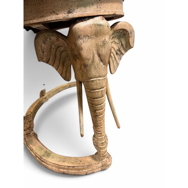 Hollywood Regency 1970s Gampel-Stoll Style Elephant Desk With Tessellated Black Granite Top For Sale - Image 3 of 10