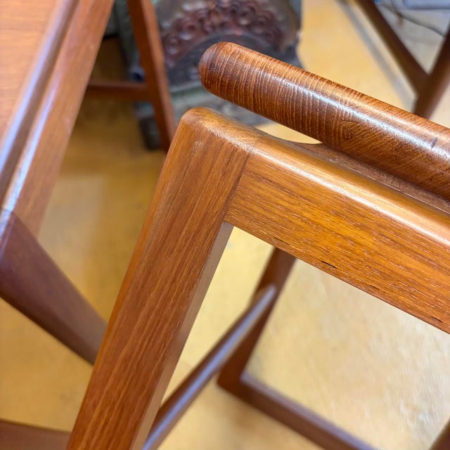 Solid Teak Danish Modern Sled Leg Vintage Nesting Tables For Sale - Image 11 of 11