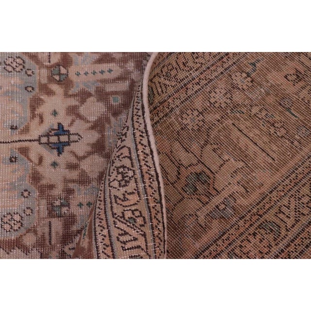 Blue Boho Chic 1990's Vintage Blue/Brown Wool Rug - 8'0'' X 11'2'' For Sale - Image 8 of 10