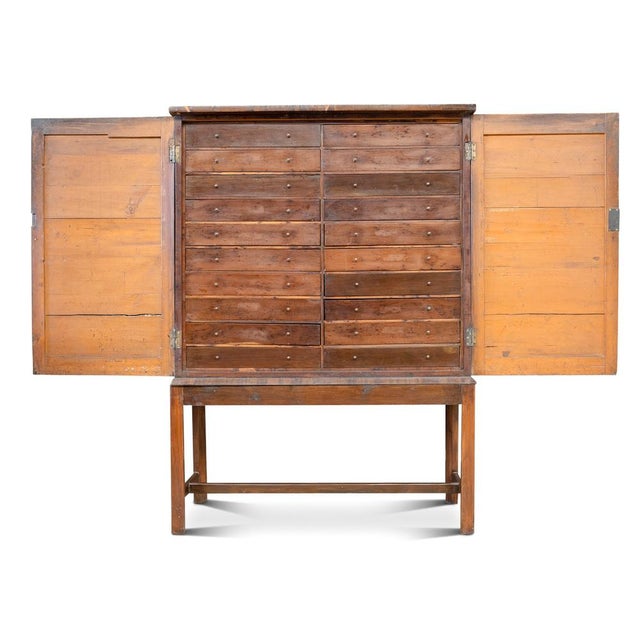 Antique Yew Wooden Chests on Stand, Set of 2 For Sale - Image 3 of 11