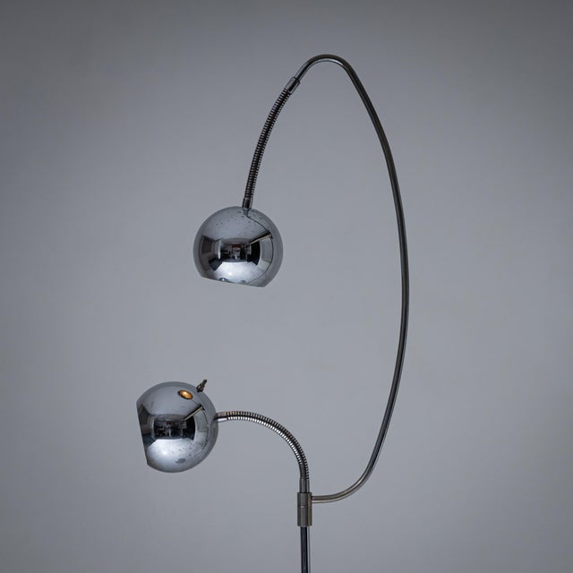 Vintage Italian Chrome Floor Lamp, 1950s For Sale - Image 6 of 10