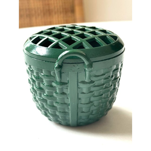 Zinc Nantucket Basket Flower Frog For Sale - Image 4 of 6