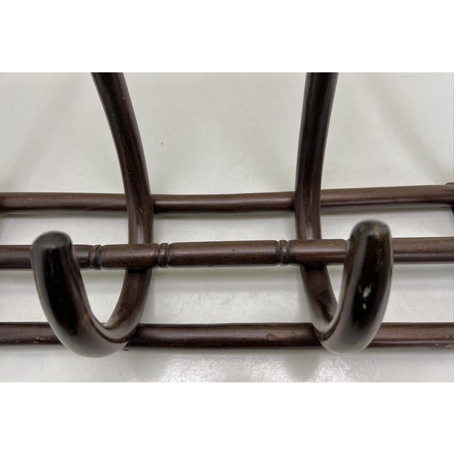 Wood Beech Wall Coat Rack in Style of Thonet, 1940s For Sale - Image 7 of 16