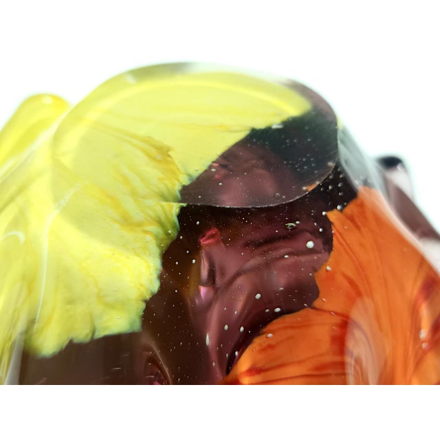 Large Polychrome Murano Glass Ashtray attributed to Toso, Italy, 1960s For Sale - Image 12 of 16