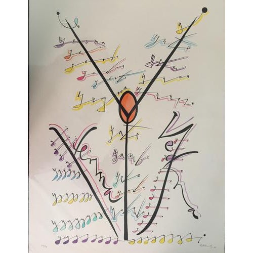 Lithograph on paper. Hand Signed. Edition of 99. Hand colored. Very good condition. This piece is attributed to the...