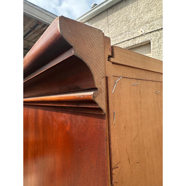 Solid Cherry Wood Entertainment Armoire Made in South Carolina by Sumter Cabinet Company - Vintage Late 20th Century - 42" X 21" X 74" For Sale - Image 11 of 11