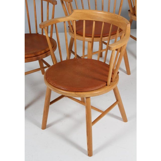 Model 3249 Pub Chair in Ash attributed to Børge Mogensen for Fredericia, 1960s For Sale - Image 6 of 12