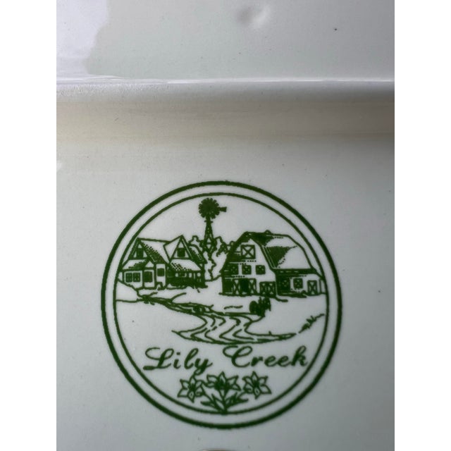 Ceramic 1990s Large Floral Oval Platter by Lilly Creek For Sale - Image 7 of 9