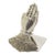 1970s Vintage Italian Handmade Genuine Silver Figural Hand Desk Memo Clip From Florence For Sale
