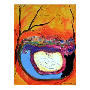Vintage Abstract Landscape "Earth Breath" by Doris Sherwyn