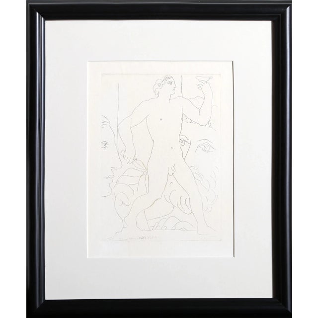 Impressionist 1980s "Sculpteur d'un Jeune Homme à la Coupe from the Vollard Suite" (Bloch 179) Etching After Pablo Picasso For Sale - Image 3 of 3