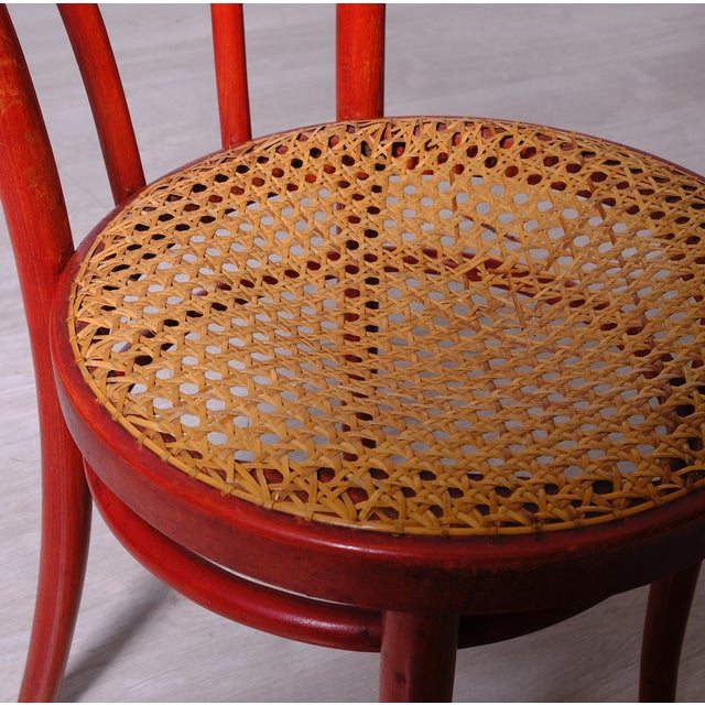 Vienna Straw Chairs in the style of Thonet, 1970s, Set of 6 For Sale - Image 10 of 14