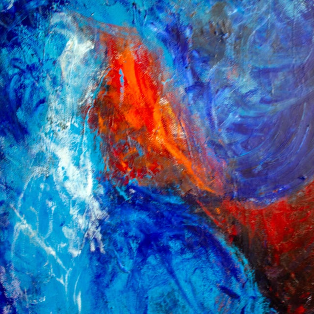 “Starbirth – Large Abstract Acrylic Painting by Nathalie Gribinski” For Sale - Image 12 of 15