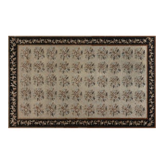 Authentic Botanic Russian Bessarabian Handmade Wool Rug For Sale