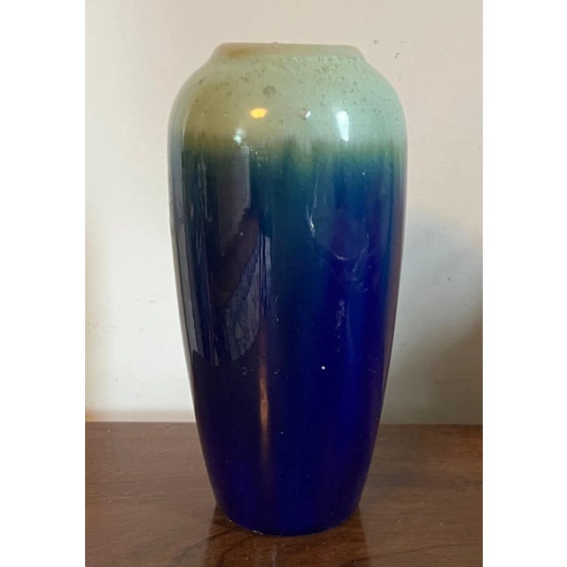 American Art Deco Pottery Vase With Flambe Glaze For Sale - Image 12 of 13