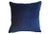 Pair of large custom-tailored pillows in vintage/never used cotton velvet fabric by JB Martin Fabrics in a midnight blue...