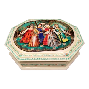 Wooden Lacquer “Konyok-Gorbunok” Antique Hand Painted Casket Box