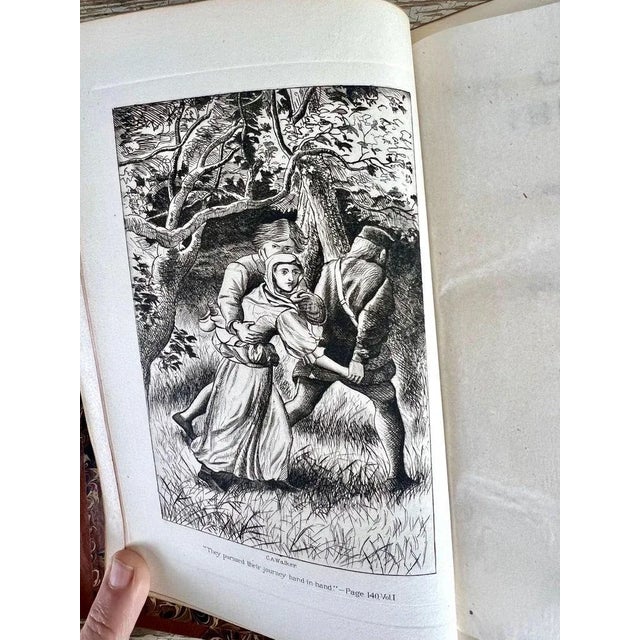 Animal Skin Set of Sixteen Leather Bound Book by Charles Reade For Sale - Image 7 of 12