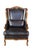 Vintage Thomasville wingback bergere arm chair featuring faux alligator leather upholstery and nailhead trim. Includes...