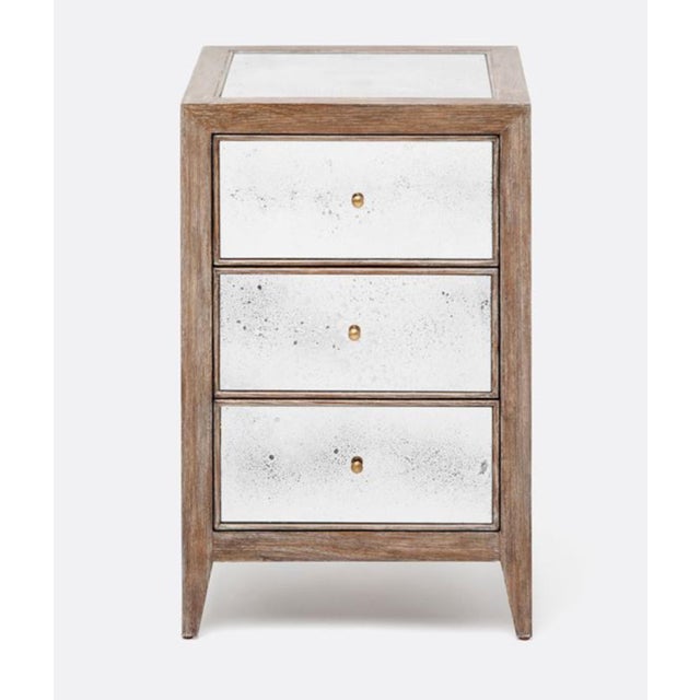 Made Goods Modern Mirrored Mia Nightstand Chairish