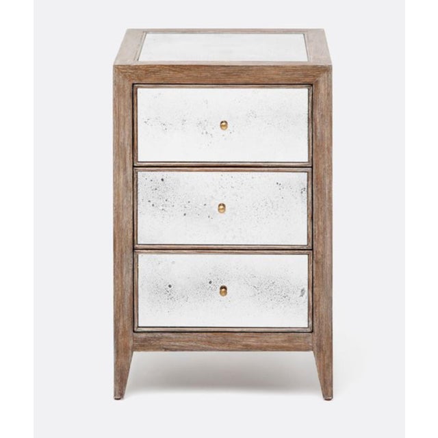 Silver Made Goods Modern Mirrored Mia Nightstand For Sale - Image 8 of 8