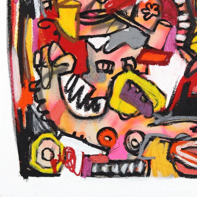 "The Outliers" Contemporary Abstract Figurative Mixed-Media Painting by Jonas Fisch For Sale - Image 4 of 9