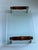 Glass Tray with Bamboo and Silver Handles, a great piece for a vanity or to use in a library with a bottle of whiskey or...