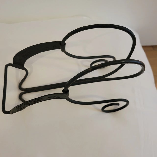 Antique Metal Wine Bottle Holder For Sale - Image 4 of 13