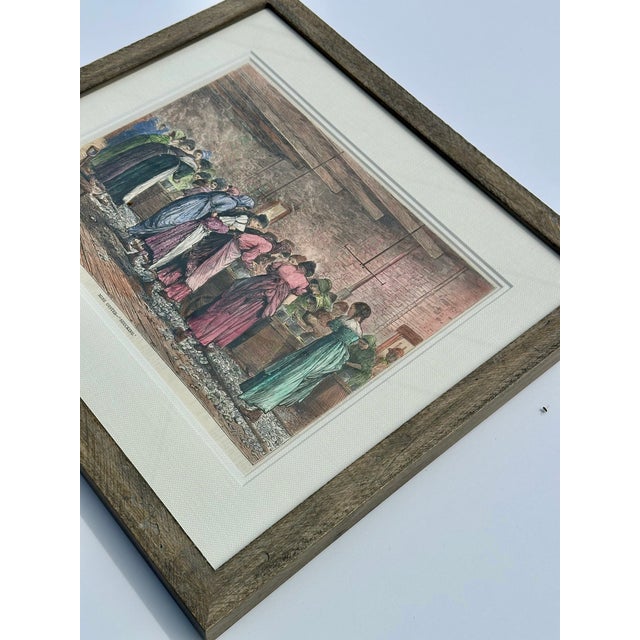 Late 19th Century 1875 Oyster Shucking, Framed For Sale - Image 5 of 6