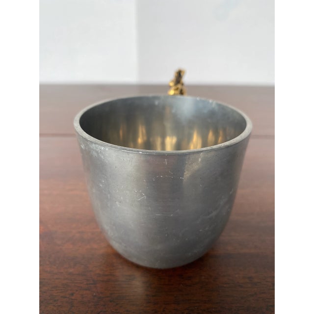 1988 Handmade Signed Ballena Bay Pewter Mug Unicorn Handle For Sale - Image 4 of 7