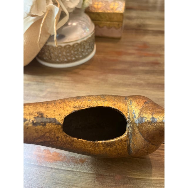 Metal Japanese Cast Iron or Bronze Bird/Pheasant Figurine.. Vase.. Planter For Sale - Image 7 of 8
