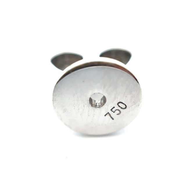 Metal 18k White Gold Serpent Design Diamond Drop Earrings, A Pair For Sale - Image 7 of 8