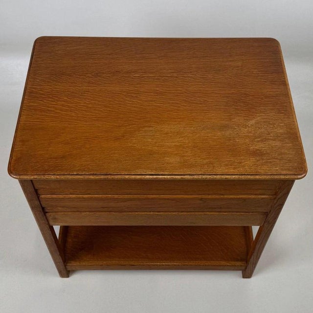 Antique Early 20th Century English Oak Storage Box on Stand For Sale - Image 12 of 13