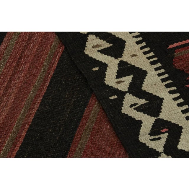 1950s Vintage Afghan Tribal Kilim Rug With Rich Stripes For Sale In New York - Image 6 of 7