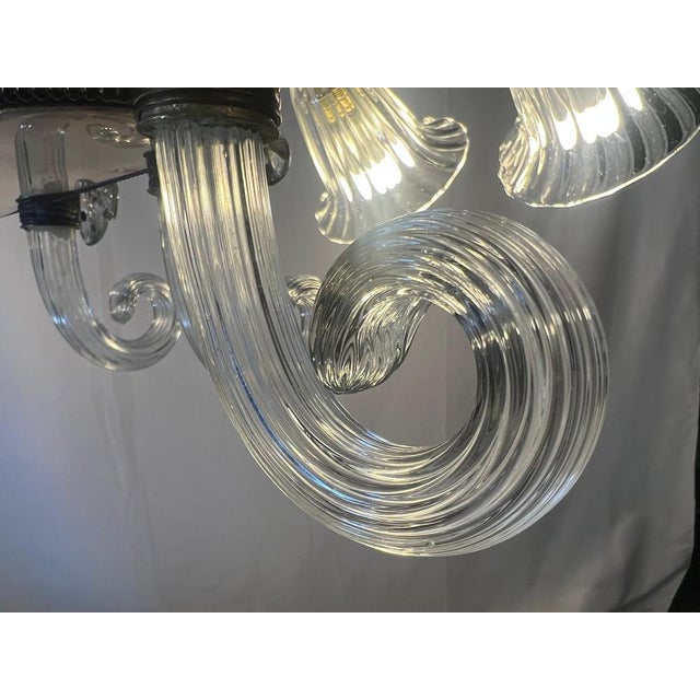 Black Murano Glass Chandelier from Ercole Barovier, 1940s For Sale - Image 8 of 18