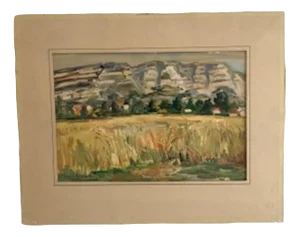 Harry Urban, Au pied des montagnes, Watercolor on Paper