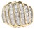 14K Yellow Gold Plated .925 Sterling Silver 2.00 Cttw Diamond Multi Row Band Ring (J-K Color, I1-I2 Clarity) - Ring Size 8 For Sale