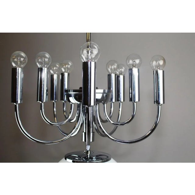 Silver Opaline Glass Chandelier, 1920s For Sale - Image 8 of 13