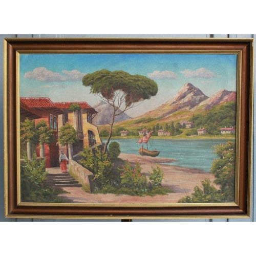 Gabini, Southern Landscape, Oil on Canvas, Framed For Sale - Image 12 of 12
