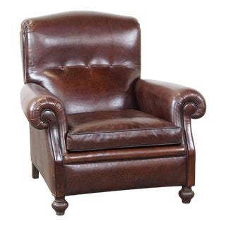 Antique English Sheepskin Chair For Sale