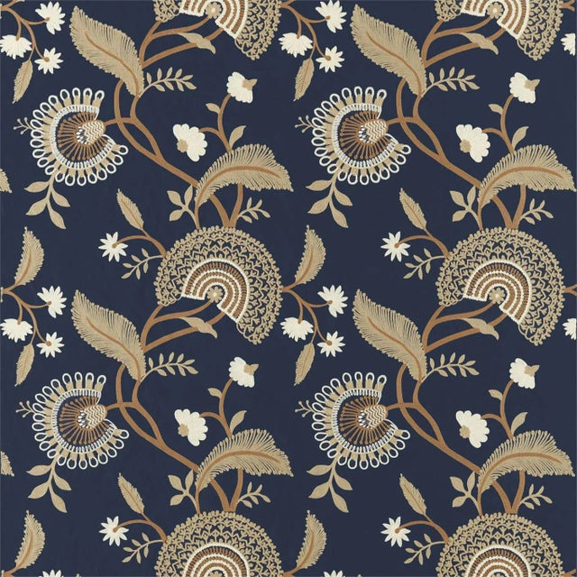 Sanderson Hakimi Fabric in Indigo - a Sample For Sale